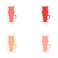 assembly realistic sticker design on paper cofee cups N20