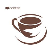Coffee cup with plate vector