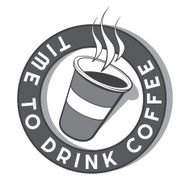 Disposable coffee cup logo design with text template Vintage badge N5