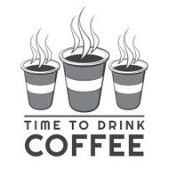 Disposable coffee cup logo design with text template Vintage badge N7