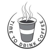 Disposable coffee cup logo design with text template Vintage badge N8