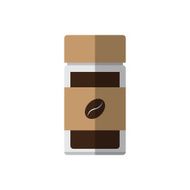 Coffee glass bottle vector illustration