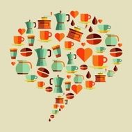 Coffee speech bubble