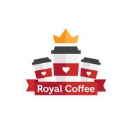 Vector flat coffee shop or cafe logo N2