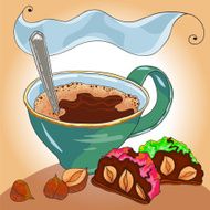 Nut cake and coffee N2