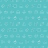 food line icon pattern set