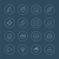 food line icon set