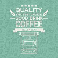 Retro Vintage Coffee Background with Typography N2