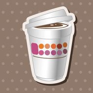 takeaway coffee theme elements vector eps N4