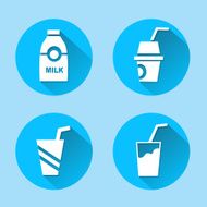 drink icons set great for any use Vector EPS10