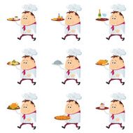 Cooks with trays set