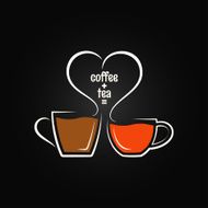coffee tea love concept background