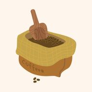 coffee bean theme elements N19