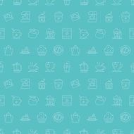 Coffee line icon pattern set N2