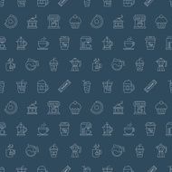 Coffee line icon pattern set N5