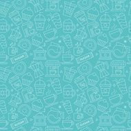 Coffee line icon pattern set N7