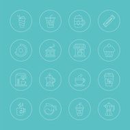 Coffee line icon set N6