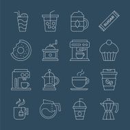 Coffee line icon set N9