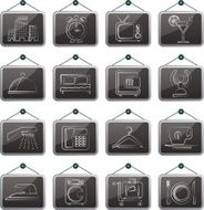 Hotel motel and travel icons