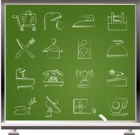Hotel and motel icons N5