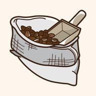 bag of coffee bean theme elements vector eps N4
