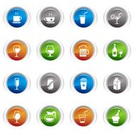 Glossy Buttons - Drink Icons