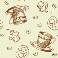 Seamless pattern with coffee