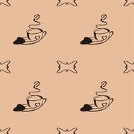 Love coffe seamless pattern