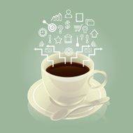 Coffee cup and icon