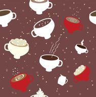 Coffee Cups Seamless Pattern N2