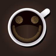 Cup of coffee with foam shape