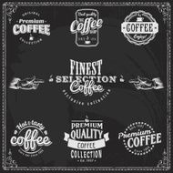 Vintage coffee labels collections - chalk lettering