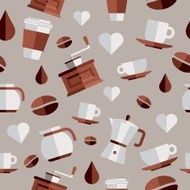 Coffee icon set pattern