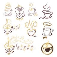 coffee cup in line-art style