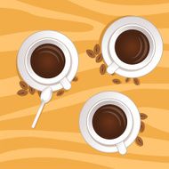 Three Coffee Cups Poster