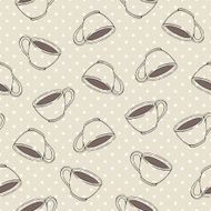 seamless vector pattern with cups N2