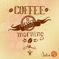 Typographic retro hand drawn composition for decorating the cafe