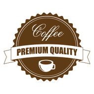 Coffee Sign Label Vector Illustration