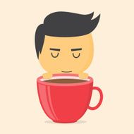 coffee man and red cup N2