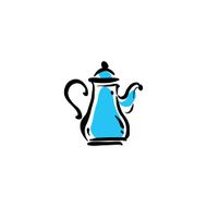 Illustrated teapot icon on white background vector illustration