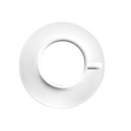 White porcelain Cup with saucer for coffee and tea