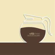 Abstract background with a coffee pot