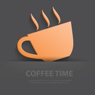 Coffee symbol Blank for your text clean vector