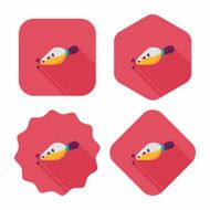 coffee bean flat icon with long shadow eps10 N26