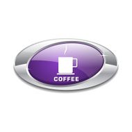 Coffee Sign Violet Vector Icon Button