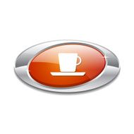 Mug Sign Orange Vector Icon Button