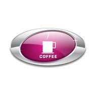 Coffee Sign Pink Vector Icon Button