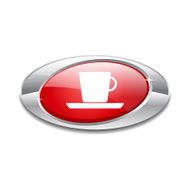 Mug Sign Red Vector Icon Button N2