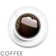 top view of realistic coffee