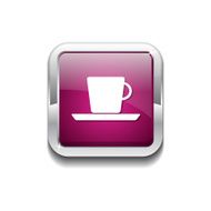 Mug Sign Pink Vector Icon Button N2